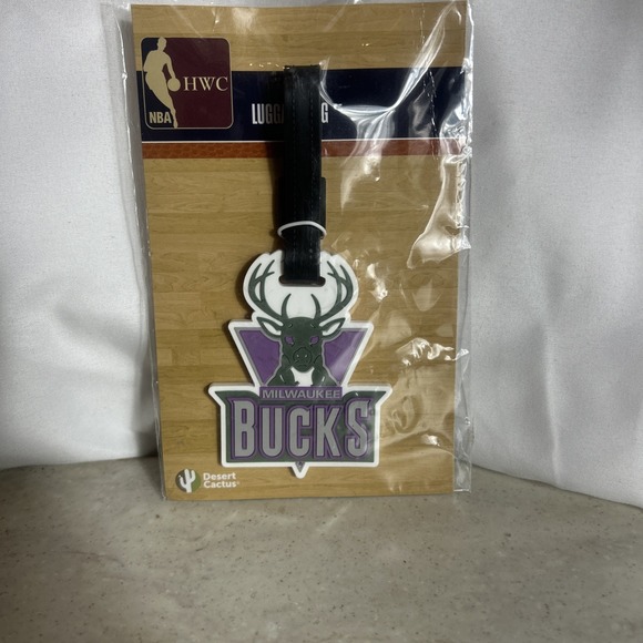 NBA Other - NBA Official Milwaukee Bucks PVC Luggage Tag Desert Cactus